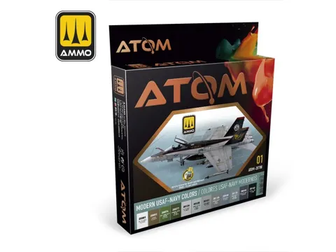 AMMO Mig ATOM 20700 sada barev moderní USAF a US Navy (Modern USAF-NAVY Colors)