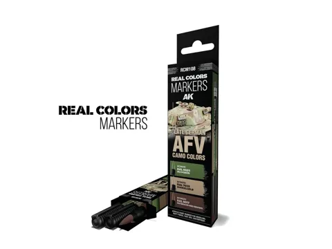 AK Interactive RC Markers RCM108 pozdní německé kamuflážní odstíny – Set 3 (3 ks)